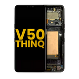 Replacement OLED Assembly With Frame Compatible with LG V50 ThinQ 5G (International Version) (Refurbished) (Aurora Black)
