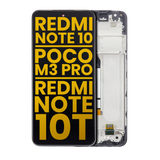 Replacement LCD Assembly With Frame Compatible with Xiaomi Redmi Note 10 5G / Poco M3 Pro 5G / Redmi Note 10T 5G (Refurbished) (All Colors)