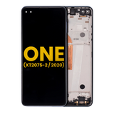 Replacement LCD Assembly With Frame Compatible with Motorola One 5G (XT2075-2 / 2020) (Refurbished) (Surfing Blue)