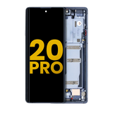Replacement OLED Assembly With Frame Compatible with TCL 20 Pro 5G (Refurbished) (Moondust Gray)