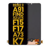 Replacement OLED Assembly Without Frame Compatible with OPPO Reno 3 / A91 / Find X2 Lite / F15 / F17 / A73 4G / K7 5G (Refurbished) (All Colors)