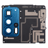 Replacement Motherboard Protective Cover Compatible with Motorola Edge 20 Pro (XT2153-1 / 2021) (Blue Vegan Leather)