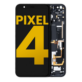 Replacement OLED Assembly With Frame Compatible with Google Pixel 4 (Refurbished) (Pink Power Button)