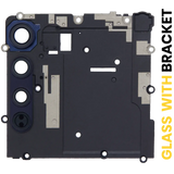 Replacement Back Camera Lens With Bracket Compatible with Motorola Edge 5G (XT2063 / 2020) (Solar Black)