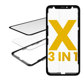 Replacement 3 in 1 (Glass With OCA Pre-Installed + Frame) Compatible with OCA Master iPhone X (OCA Master)