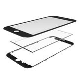Replacement Glass With Frame & OCA Pre-Installed Compatible with Apple iPhone 6 (Black) (Premium / 3 in 1) (2 Pack)