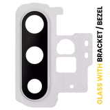 Replacement Back Camera Lens With Bracket / Bezel Compatible with Samsung Galaxy Note 10 Plus / 5G (Aura White)