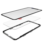 Replacement Glass With Frame & OCA Pre-Installed Compatible with Apple iPhone X (Frame With Glue) (Premium / 3 in 1) (2 Pack)