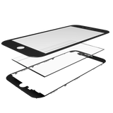 Replacement 3 in 1 (Front Glass + Frame + OCA Pre-Installed) Compatible with Apple iPhone 5S (2 Pack) (Black)
