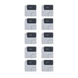 Replacement Flash Light / Power Flex Bracket With Microphone Mesh Compatible with Apple iPhone 12 Mini (Black) (10 Pack)
