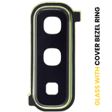 Replacement Back Camera Lens With Cover Bezel Ring Compatible with Samsung Galaxy Fold 4G (F900) / Fold 5G (F907) (Martian Green)