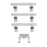 Replacement Hard Buttons (Power / Volume / Switch) Compatible with Apple iPhone 8 Plus (Silver)