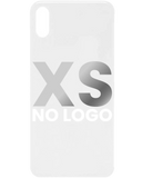 Replacement Back Cover Glass Compatible with Apple iPhone XS (No Logo) (Silver)