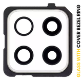 Replacement Back Camera Lens With Cover Bezel Ring Compatible with Samsung Galaxy A42 5G (A426 / 2020) (Prism Dot White)