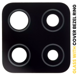 Replacement Back Camera Lens With Cover Bezel Ring Compatible with Samsung Galaxy A42 5G (A426 / 2020) (Prism Dot Black)