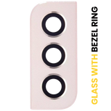 Replacement Back Camera Lens With Bezel Ring Compatible with Samsung Galaxy S22 / S22 Plus (Pink Gold)