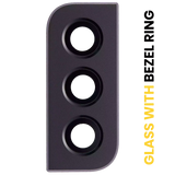 Replacement Back Camera Lens With Bezel Ring Compatible with Samsung Galaxy S22 / S22 Plus (Phantom Black)