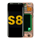 Replacement OLED Assembly With Frame Compatible with Samsung Galaxy S8 (Refurbished) (Maple Gold)