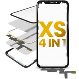 Replacement 4 in 1 Short Flex (Digitizer Touch With Glass + OCA + Frame Pre-installed) Compatible with OCA Master iPhone XS (OCA Master)