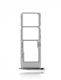 Replacement Dual Sim Card Tray Compatible with Motorola Moto G7 (XT1962 / 2019) / G7 Plus (XT1965-2 / 2019) (Silver)