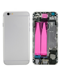 Replacement Back Housing W/ Small Components Pre-Installed Compatible with Apple iPhone 6 (Used OEM Pull: Grade A) (Silver)