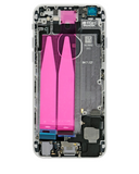 Replacement Back Housing W/ Small Components Pre-Installed Compatible with Apple iPhone 6 (Used OEM Pull: Grade A) (Silver)