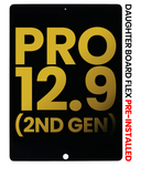 Replacement LCD Assembly With Digitizer & Daughter Board Flex Pre-Installed Compatible with Apple iPad Pro 12.9" 2nd Gen (2017) (Refurbished) (Black)