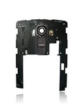 Replacement Back Housing Bezel Panel Frame With Power & Volume Button Flex Compatible with LG G4 (Black)