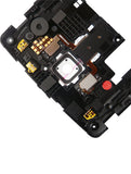 Replacement Back Housing Bezel Panel Frame With Power & Volume Button Flex Compatible with LG G4 (Black)