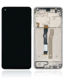 Replacement LCD Assembly With Frame Compatible with Motorola Moto G Power (XT2117 / 2021) (Genuine OEM) (Polar Silver)