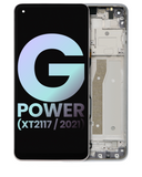 Replacement LCD Assembly With Frame Compatible with Motorola Moto G Power (XT2117 / 2021) (Genuine OEM) (Polar Silver)
