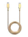 Replacement 6 ft USB Type C To USB Type C Cable (AmpSentrix) (Infinity) (Gold) Compatible with Ampsentrix