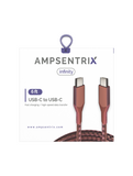 Replacement 6 ft USB Type C To USB Type C Cable (AmpSentrix) (Infinity) (Pink) Compatible with Ampsentrix
