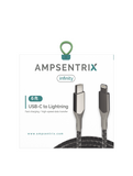 Replacement 6 ft Non-MFI USB Type C To Lightning Cable (AmpSentrix) (Infinity) (Silver) Compatible with Ampsentrix