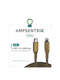 Replacement 6 ft Non-MFI USB Type C To Lightning Cable (AmpSentrix) (Infinity) (Gold) Compatible with Ampsentrix
