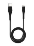 Replacement 6 ft Non-MFI USB Type A To Lightning Cable (AmpSentrix) (Matrix) (Black) Compatible with Ampsentrix