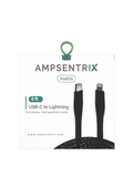 Replacement 6 ft Non-MFI USB Type C To Lightning Cable (AmpSentrix) (Matrix) (Black) Compatible with Ampsentrix