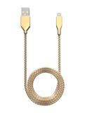 Replacement 6 ft Non-MFI USB Type A To Lightning Cable (AmpSentrix) (Infinity) (Gold) Compatible with Ampsentrix