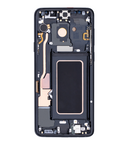 Replacement OLED Assembly With Frame Compatible with Samsung Galaxy S9 Plus (Aftermarket Plus) (Midnight Black)