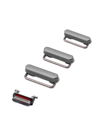 Replacement Hard Buttons (Power / Volume / Switch) Compatible with Apple iPhone 6 / 6 Plus (Space Gray)