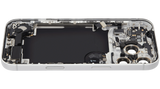 Replacement Back Housing W/ Charging Port Flex & Small Parts Compatible with Apple iPhone 17 Pro (US Version) (Used OEM Pull: Grade A) (Silver)