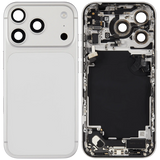 Replacement Back Housing W/ Charging Port Flex & Small Parts Compatible with Apple iPhone 17 Pro (US Version) (Used OEM Pull: Grade A) (Silver)