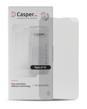 Casper Pro Tempered Glass Compatible with iPhone 13 / 13 Pro / 14 / 16e (10 Pack) (Matte)