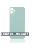 Replacement Back Glass With 3M Adhesive Compatible with Apple iPhone 11 (No Logo / Large Camera Hole) (Green)