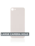 Replacement Back Glass With 3M Adhesive Compatible with Apple iPhone 8 / SE (2020) (No Logo / Large Camera Hole) (Gold)