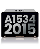 Replacement Complete LCD Display Assembly Compatible with Apple MacBook 12" A1534 (2015) (Used OEM Pull: Grade C) (Space Gray)