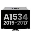 Replacement Complete LCD Display Assembly Compatible with Apple MacBook 12" A1534 (2015-2017) (Used OEM Pull: Grade A) (Space Gray)