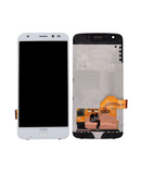 Replacement OLED Assembly With Frame And Fingerprint Scanner Compatible with Motorola Moto Z2 Force (XT1789 / 2017) (Genuine OEM) (White)