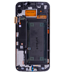 Replacement OLED Assembly With Frame Compatible with Samsung Galaxy S6 Edge (CDMA: Verizon / Sprint) (Service Pack) (Black Sapphire)