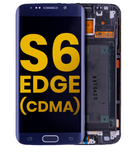 Replacement OLED Assembly With Frame Compatible with Samsung Galaxy S6 Edge (CDMA: Verizon / Sprint) (Service Pack) (Black Sapphire)